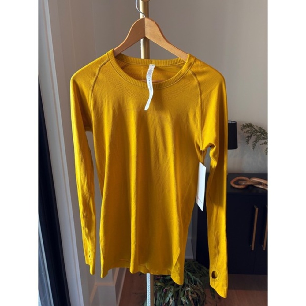 NWT Lululemon Swiftly Tech LS Top Womens "honeycomb" Fitted -waist lgth- size 8